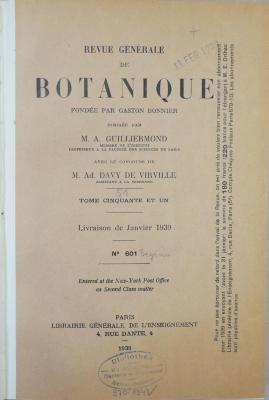 F 120 51.1939 : Revue générale de botanique (1939)