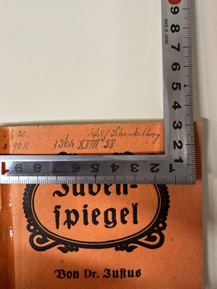 -, Von Hand: Berufsangabe/Titel/Branche, Nummer; 'Stift. Schenkelberg
1364 XVIII 58'