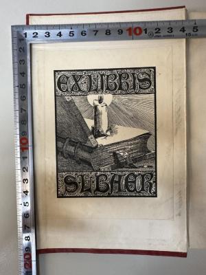 - (Baer, S. L.), Etikett: Exlibris; 'Ex Libris
S. L. Baer'. 