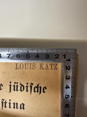 - (Katz, Louis), Stempel: Name; 'Louis Katz'. 