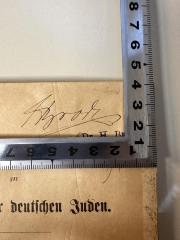 - (Brody, Heinrich), Von Hand: Autogramm; 'H. Brody'. 