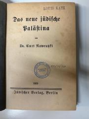 BD 9050 N328 : Das neue jüdische Palästina. (1919)