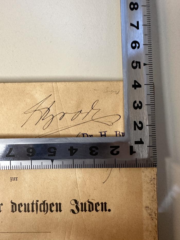 - (Brody, Heinrich), Von Hand: Autogramm; 'H. Brody'. 