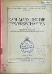 M 726 M 17 76 : Karl Marx und die Gewerkschaften  (1918)