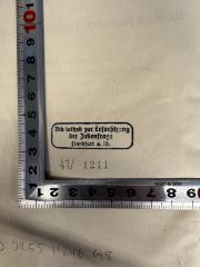 - (Institut zur Erforschung der Judenfrage), Stempel: Exemplarnummer; '41/1211'. 