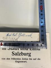 - (Jellinek, Kurt), Von Hand: Autogramm, Berufsangabe/Titel/Branche; 'Med. Kurt Jellinek'. 