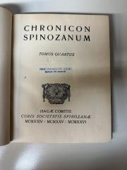 CF 8317 C557-4 : Chronicon Spinozanum. (o. J.)