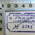 - (Friedrich, Evy (Evrard)), Stempel: Berufsangabe/Titel/Branche, Name, Ortsangabe, Nummer; 'Bibliotheque E. Friedrich Luxembourg No [...]'.  (Prototyp)
