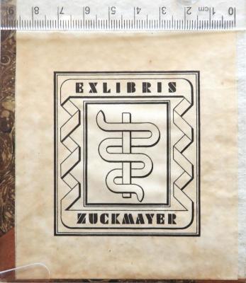 - (Zuckmayer, [?]), Etikett: ; 'Exlibris Zuckmayer'. 