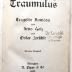 Z 25638 : Traumulus. Tragische Komödie (1905)