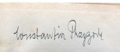 - (Przygoda[?], Constantin), Von Hand: Name; 'Constantin Przygoda[?]'. 