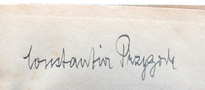 - (Przygoda[?], Constantin), Von Hand: Name; 'Constantin Przygoda[?]'. 