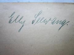 - (Reinicke, Elly), Von Hand: Autogramm, Name; 'Elly Seewang.'. 