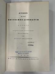 GM 1411 K93+2 : Juden in der deutschen Literatur : Essays über zeitgenössische Schriftsteller (1922)