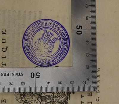 - (St. Kloster Augustinus Mariä Himmelfahrt, Löwen), Stempel: Berufsangabe/Titel/Branche, Ortsangabe; 'S. Convent. Augustin. ab Assumptione apud Lovanienses'.  (Prototyp)