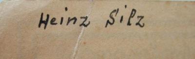  Egmont : Ein Trauerspiel in fünf Aufzügen;- (Silz, Heinz), Von Hand: Name, Autogramm; 'Heinz Silz'. 