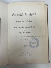 NP 2556 F299(3) : Gabriel Rießers Leben und Wirken : ein Buch für jung und alt (1911)