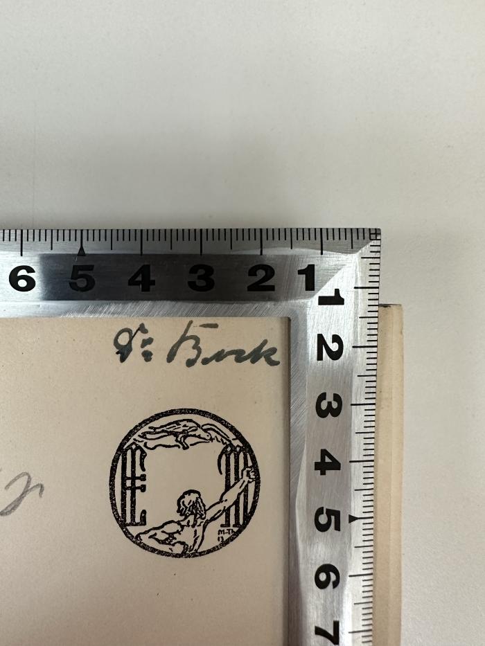 - (Baeck, Leo ), Von Hand: Autogramm, Notiz; 'Dr. Baeck'. 