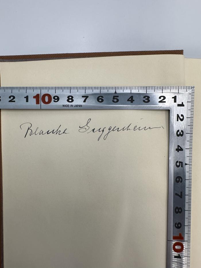- (Guggenheim, Blanke), Von Hand: Autogramm; 'Blanke Guggenheim'. 
