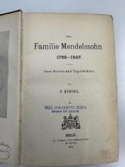 NY 9124 H526-1 : Die Familie Mendelssohn. 1 (1879)