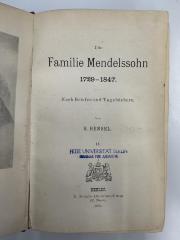 NY 9124 H526-2 : Die Familie Mendelssohn. 2 (1879)