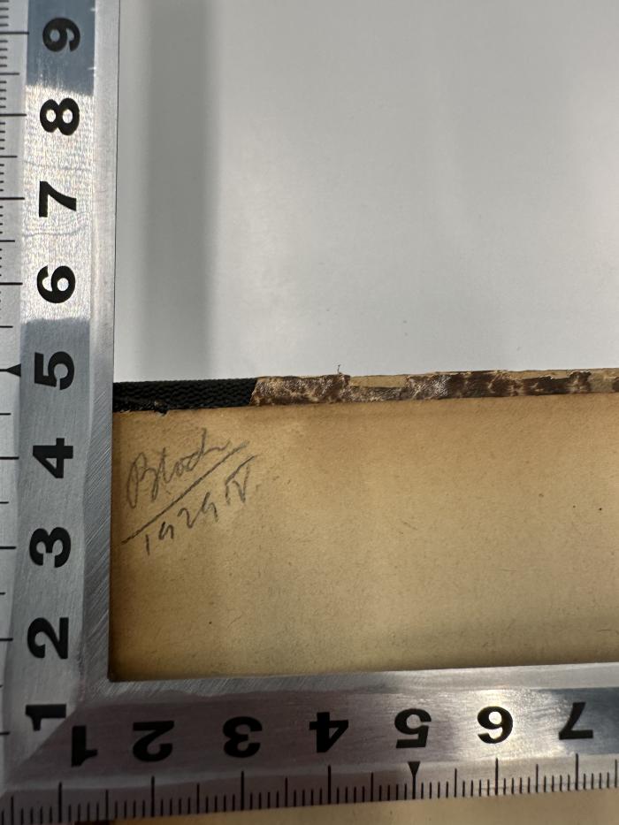 -, Von Hand: Autogramm, Datum; 'Bloch
1929 IV'