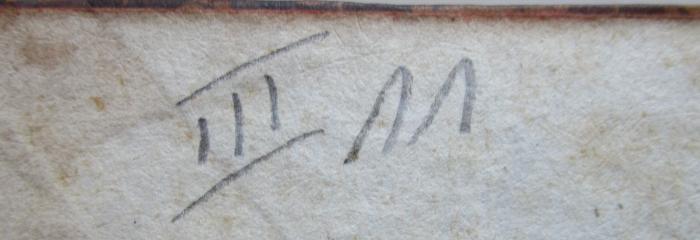  Historische Auszug aus den Büchern des alten Testaments (1799);-, Von Hand: Nummer; 'III M'