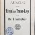 Q 00/760 : Auszug aus dem Ritual zur Trauer-Loge für den Br. 1. Aufseher (1904)