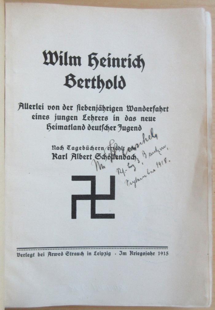 M 765 117 : Wilm Heinrich Berthold (1915)