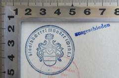 - (Stadtbücherei Münster (Westf.)), Stempel: Ortsangabe, Besitzwechsel; 'Stadtbücherei Münster (Westf.)
ausgeschieden'. 