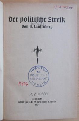 M 807 186 : Der politische Streik (1914)