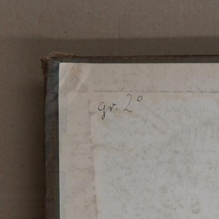 -, Von Hand: Notiz; 'gr. 2°'