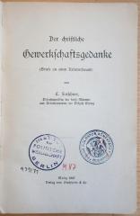 M 87 For : Der christliche Gewerkschaftsgedanke  (1907)