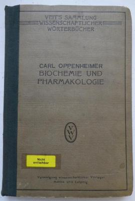 Kp 460 L.-Z.: Kleines Wörterbuch der Biochemie und Pharmakologie (1920)