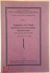 M 92 155 : Aufgaben und Taktik der Roten Gewerkschafts-Internationale (1921)