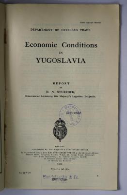 Ibi 679 : Economic conditions in Yugoslavia (1930)