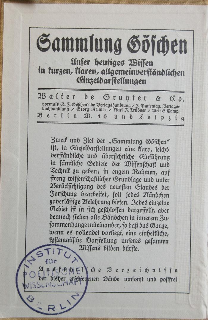 P 271 Sta-2(2) : Die deutsche Stadt und ihre Verwaltung - Eine Einführung in die Kommunalpolitik der Gegenwart; Bd. 2: Wirtschafts- und Sozialpolitik (1926)