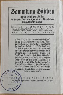 P 271 Sta-1(2) : Die deutsche Stadt und ihre Verwaltung - Eine Einführung in die Kommunalpolitik der Gegenwart; Bd. 1: Verfassung und Verwaltung im allgemeinen; Finanzen und Steuer; Bildungs- und Kunstpflege; Gesundheitspflege  (1926)
