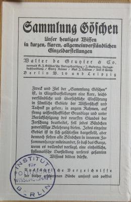 P 271 Sta-2(2) : Die deutsche Stadt und ihre Verwaltung - Eine Einführung in die Kommunalpolitik der Gegenwart; Bd. 2: Wirtschafts- und Sozialpolitik (1926)
