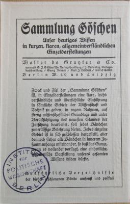 P 271 Sta-3(2) : Die deutsche Stadt und ihre Verwaltung - Eine Einführung in die Kommunalpolitik der Gegenwart; Bd. 3: Technik: Städtebau, Tief- und Hochbau (1926)