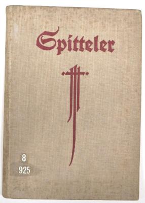 8/925 : Carl Spitteler. Eine Einführung in seine Werke. (1912)