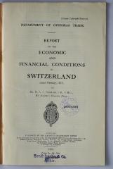Ibm 793 : Report on the economic and financial situation in Switzerland (1927)