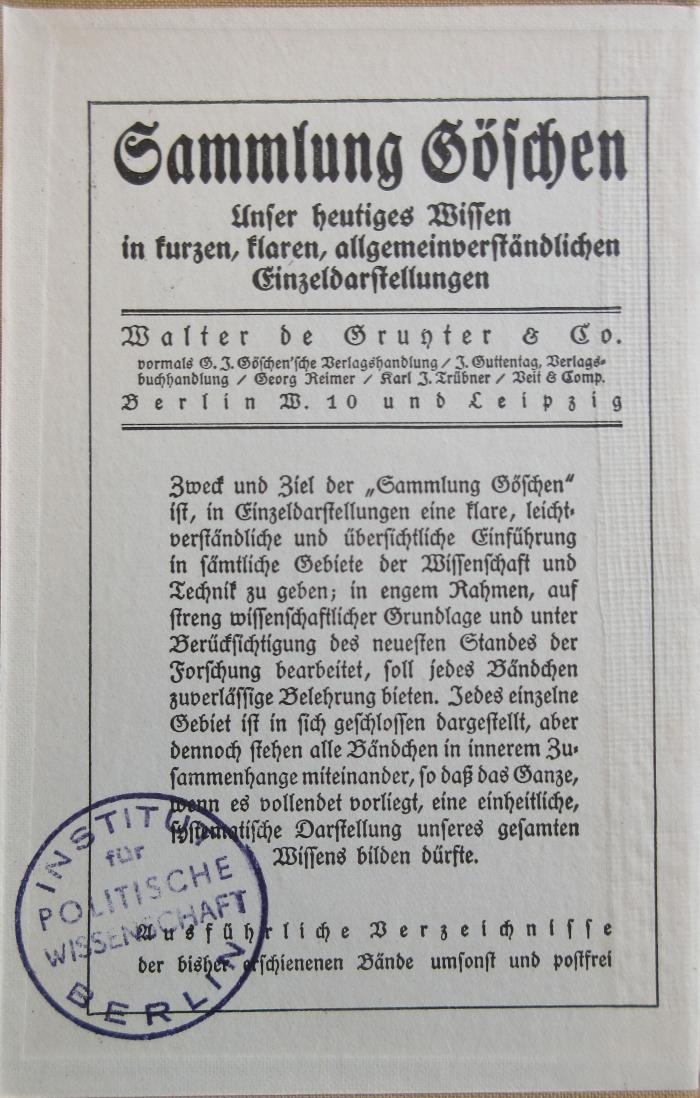 P 271 Sta-3(2) : Die deutsche Stadt und ihre Verwaltung - Eine Einführung in die Kommunalpolitik der Gegenwart; Bd. 3: Technik: Städtebau, Tief- und Hochbau (1926)