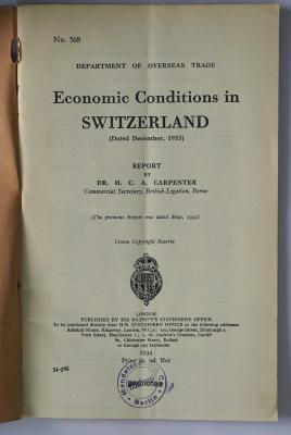 Ibm 793 : Economic conditions in Switzerland (1934)