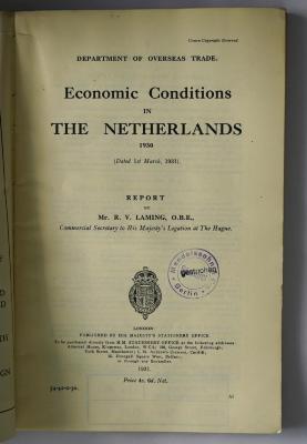 Ibk 151 : Economic conditions in the Netherlands (1931; 1932; 1933)