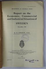 Ibn 360 : Report on the Economic, Commercial and Industrial Situation of Sweden (1928)