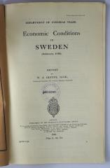 Ibn 360 : Economic conditions in Sweden (1930)
