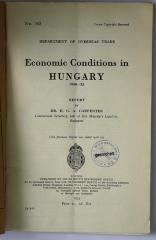 Ibi 681 : Economic conditions in Hungary (1930-32) (1933)