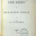 P 812 Stei : Der Krieg als sociologisches Problem  (1899)