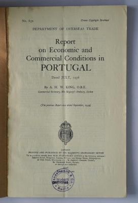 Ibl 233 : Report on economic and commercial conditions in Portugal (1936)